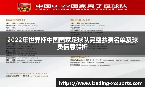 2022年世界杯中国国家足球队完整参赛名单及球员信息解析